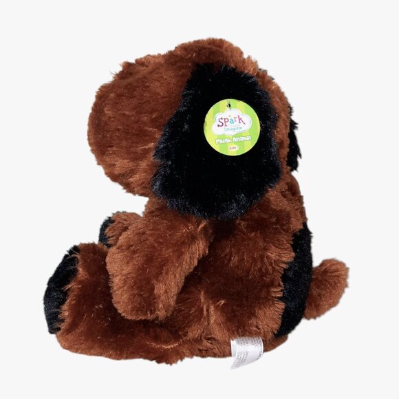 2018 Spark Create Imagine Animal Adventure Brown Black Dog Stuffed Plush Toy 16" - Picture 2 of 7